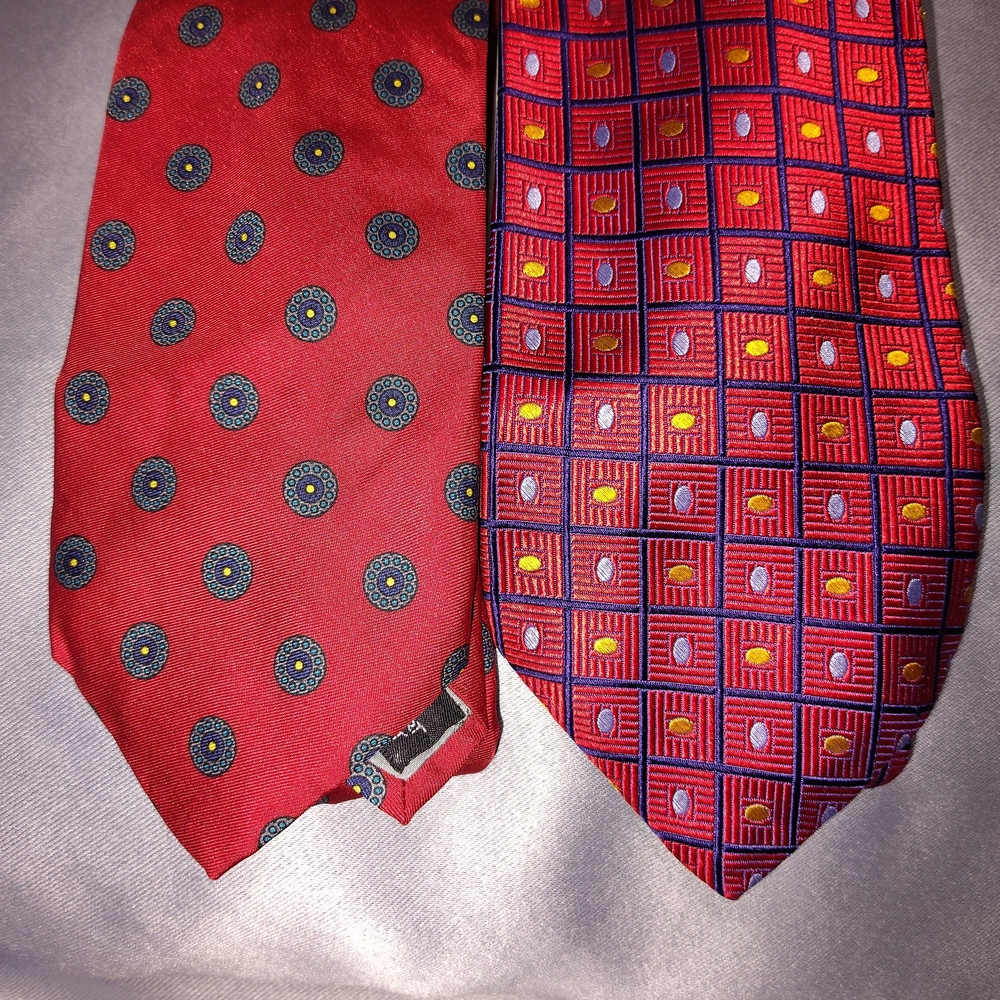 Robert Talbott Red and Blue Patterned Ties